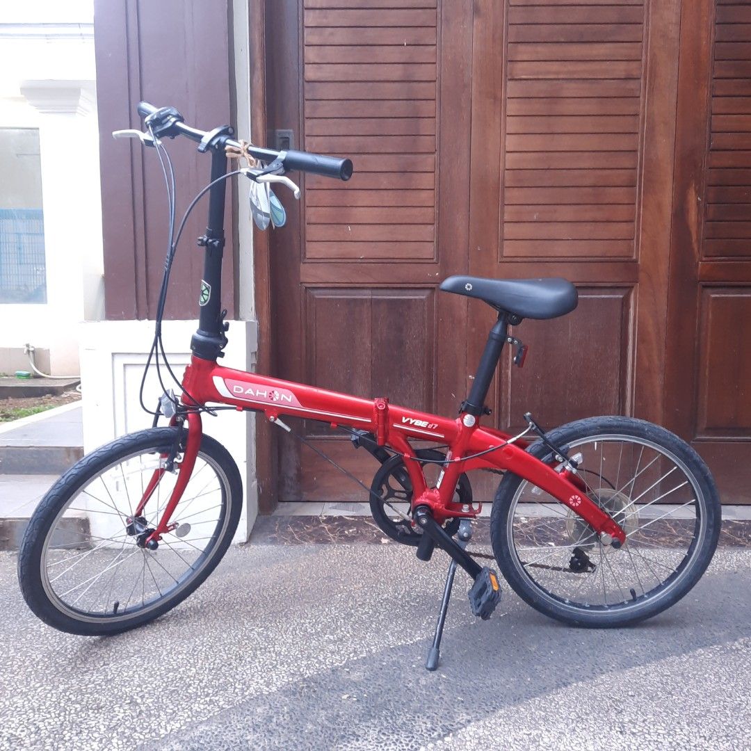 Dahon Sepeda Lipat 19 Vybe D7 Merah, Barang Yang Dicari di Carousell