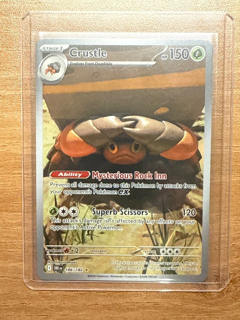 Destined Rivals Pokemon TCG Crustle 186/182, Hobbies & Toys, Toys & Games  on Carousell