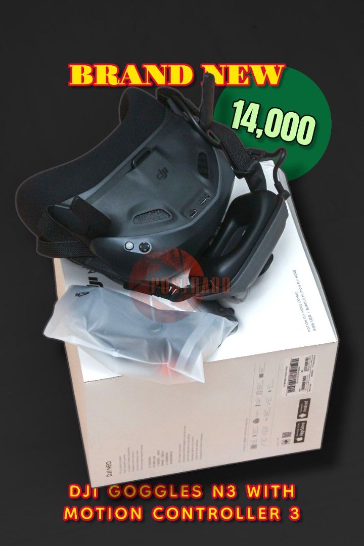 DJI Goggles N3 with Motion Controller 3 (Category: Drones) located in Quezon City. Submitted by skriddeit42112 (Listing ID 1393579707, Image 1). Description: - Brand new DJI Goggles N3 with Motion Controller 3 - Includes: - Goggles N3 - Motion Controller - Price: 14,000 PHP.