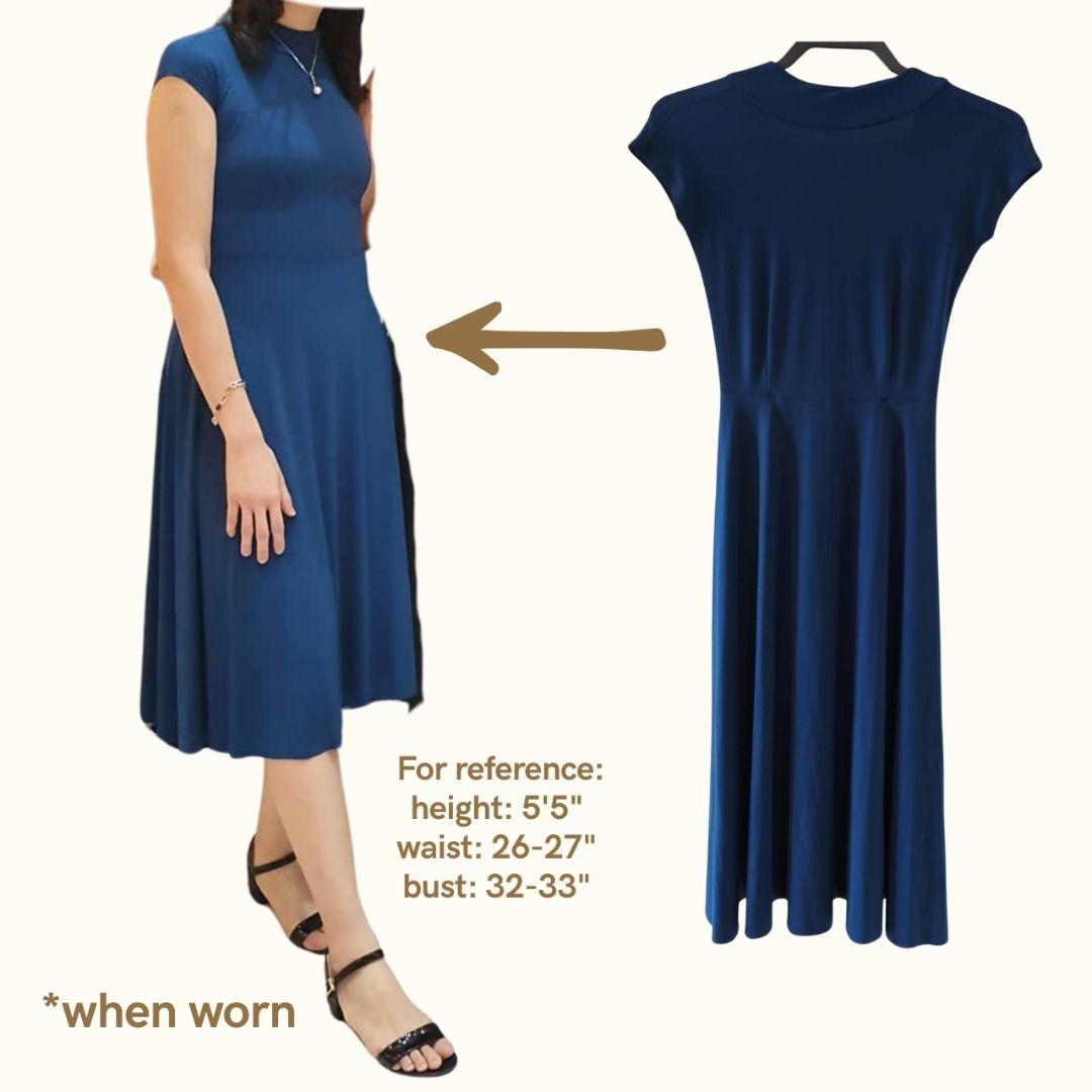 Forme Navy Blue Midi Dress (Size XS) (Category: Dresses) located in Cebu City. Submitted by declutterwithciara (Listing ID 1393528613, Image 1). Description: Excellent condition. Used twice only. Perfect for formal/semi-formal events or special occasions like birthdays, proms, inductions, etc. Price is negotiable, but no to lowballing, please. Thank you! Fit: Perfect for extra-small to small frames. Model reference: height: 5'5", waist: 26"-27", 