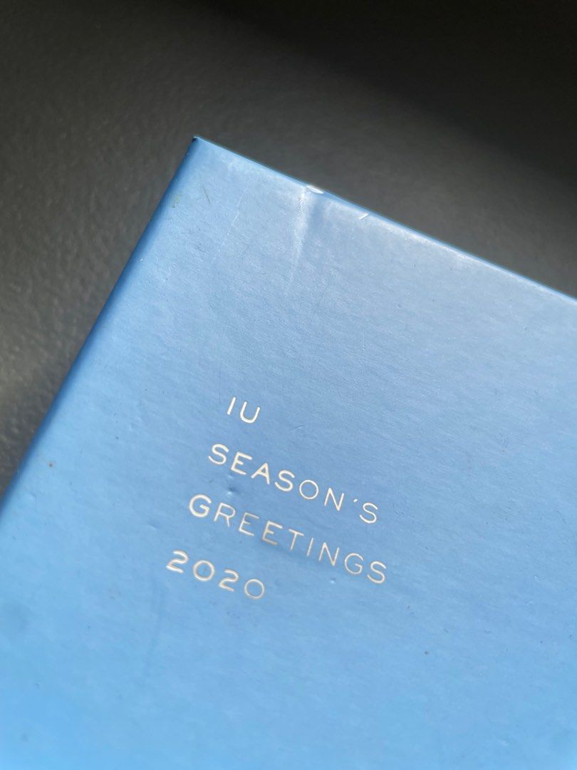 IU 2020 Season’s Greetings (Category: K-Wave Merchandise) located in Quezon City. Submitted by smarty0821 (Listing ID 1393502019, Image 2). Description: Complete inclusion Box has minor scuffs and scratches due to shipping issues from Korea RFS: need funds MOP: GCash MOD: Any courier (buyer will shoulder).