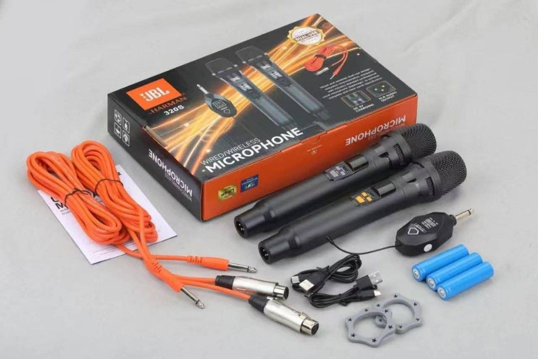 JBL 320s dual use (Category: Microphones) located in Manila. Submitted by saguittarian06 (Listing ID 1393617618, Image 3). Description: JBL 320S Dual-Use （Wireless Microphone and Wire Microphone）Dual Microphone🔥🔥🔥 🌟2Colors Restock：Gray and Gold 🌟Pwede Wireless/Pwede May Wire.