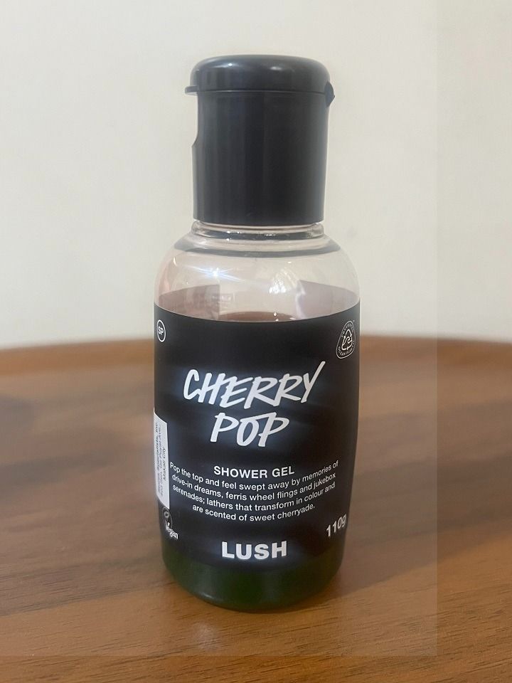 Lush Cherry Pop Shower Gel (Category: Bath) located in San Pedro. Submitted by cherelune (Listing ID 1393507223, Image 1). Description: Size: Around 75% of 115g remaining Retail price at Lush: P795 Use by sticker fell off after I peeled it back a bit to view the secret message underneath and now I can't find it. But this is from the 2025 Valentine's collection and I bought it sometime around April or May. Bundle Offer: Get Boo! Shower Slime for o