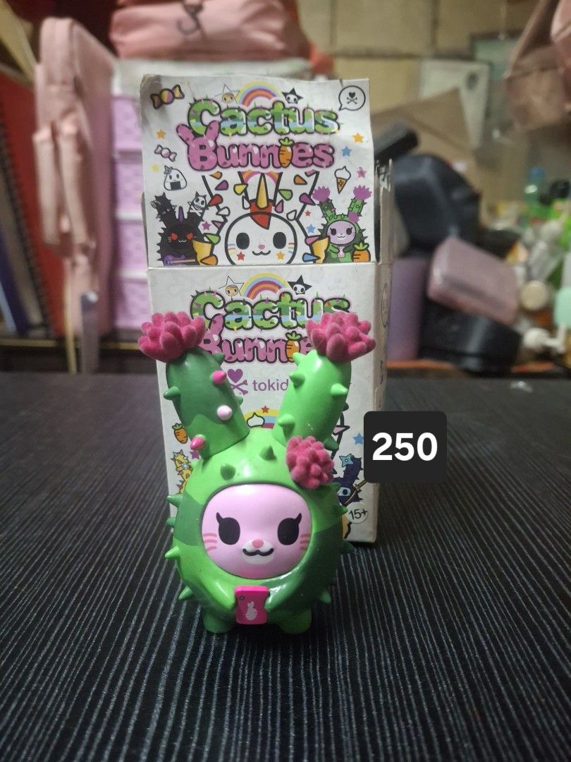 Miniso Tokidoki Cactus Bunny (Category: Designer & Blind Box Toys) located in Quezon City. Submitted by chlorousel (Listing ID 1393587371, Image 1). Description: Dusty. 200 each. I have Petal and B. Hoppin.
