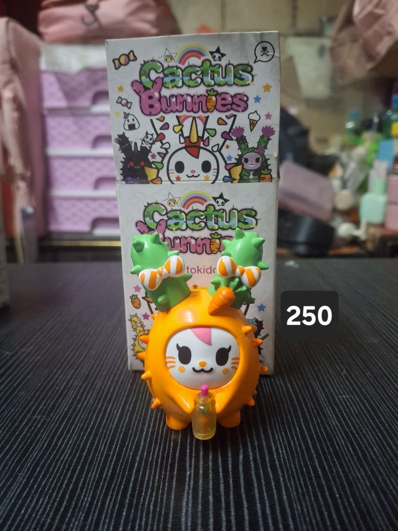 Miniso Tokidoki Cactus Bunny (Category: Designer & Blind Box Toys) located in Quezon City. Submitted by chlorousel (Listing ID 1393587371, Image 2). Description: Dusty. 200 each. I have Petal and B. Hoppin.
