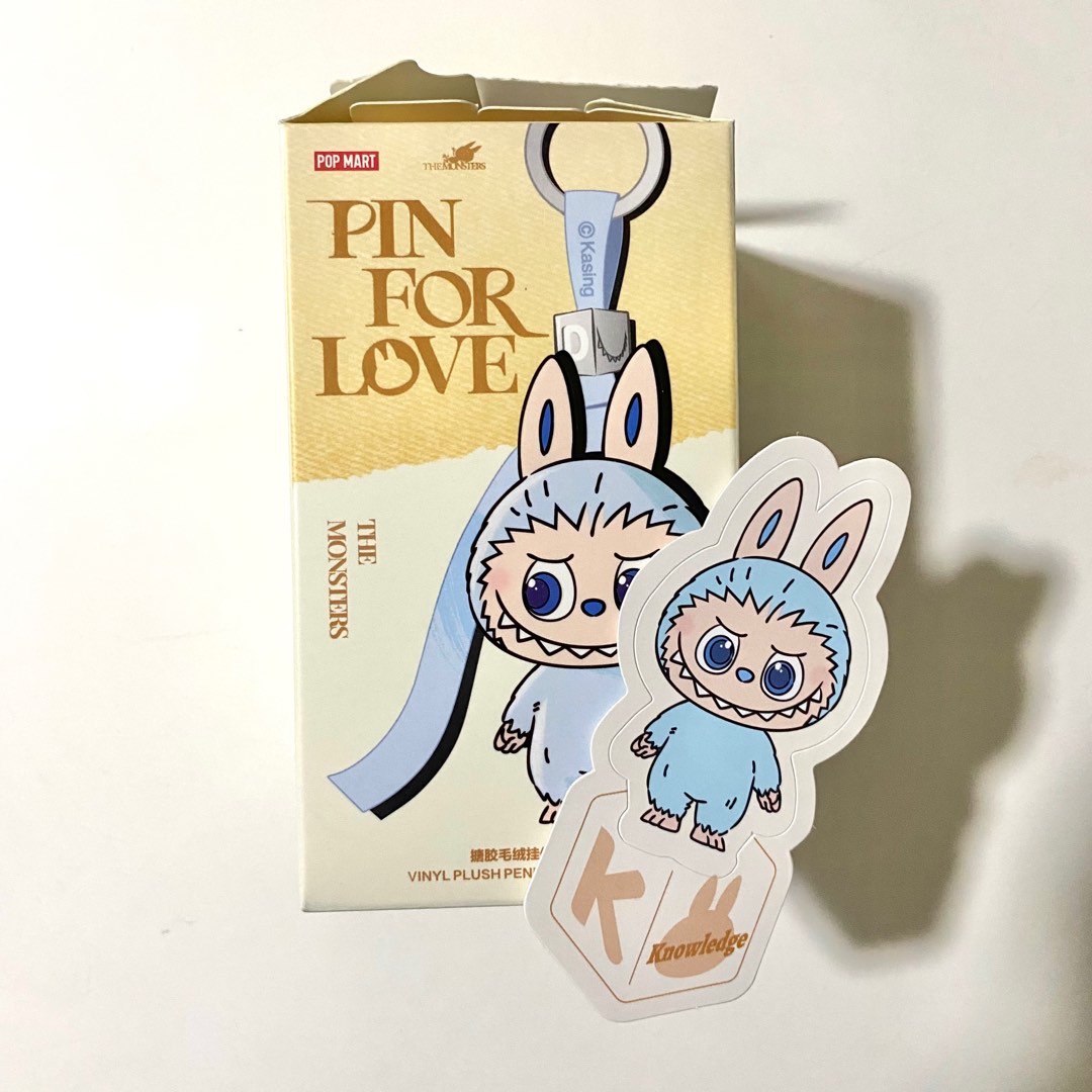 POP MART Pin For Love Vinyl Plush Pendant Labubu V4 - K, Hobbies & Toys ...