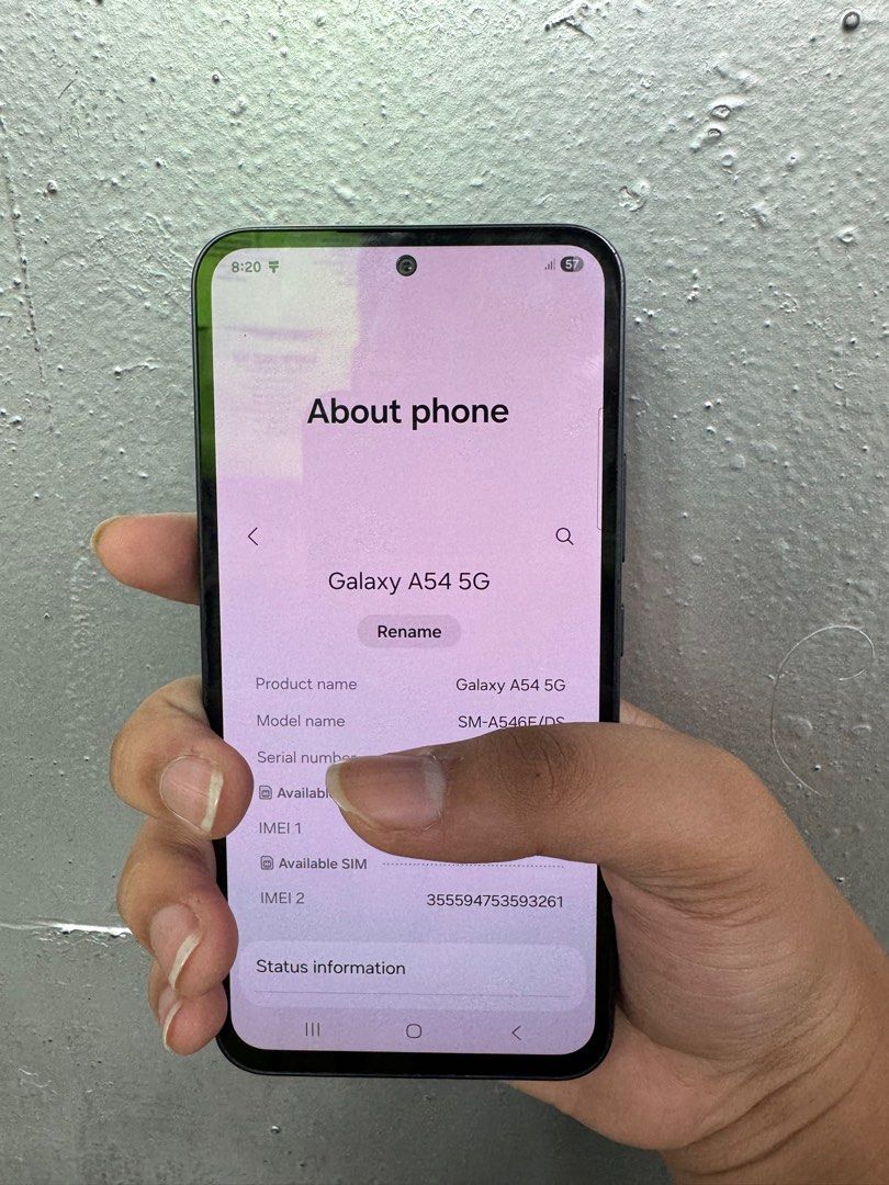 Samsung A54 5G 8/256 (Category: Android Others) located in San Juan City. Submitted by wainefreygadgetshop (Listing ID 1393603222, Image 2). Description: Samsung A54 5G 8/256gb ALL GOODS AT WORKING NO REPAIR HISTORY GAMING PHONE PEDE PANG BACK UP PHONE BATTERY SOBRANG KINIS CAMERA SOBRANG LINAW ,PEDE SA MAARTE bawal sa NAG IINARTE! check to sawa bago bayaran. Buy at your own risk 😊 For fast transaction call/text 09279452049,09704549350 *PAG COD 