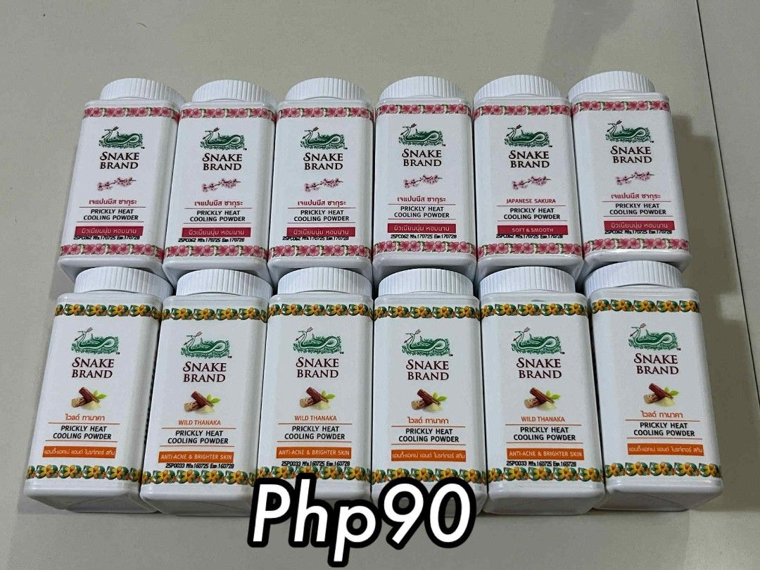 Snake Brand Prickly Heat Cooling Powder (Category: Body Care) located in Las Pinas. Submitted by freeshopperph (Listing ID 1393604094, Image 1). Description: - Snake Brand Prickly Heat Cooling Powder - Provides relief from prickly heat - Price: Php90.