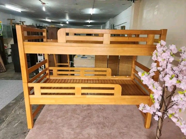 Solid wood Double Deck Bed (Category: Other Home Furniture) located in Quezon City. Submitted by matetdevis13 (Listing ID 1393573780, Image 2). Description: Solid Wood Double Deck Bed L81" x W42" x H66" Php 16,000 R90-vp12 In good condition.