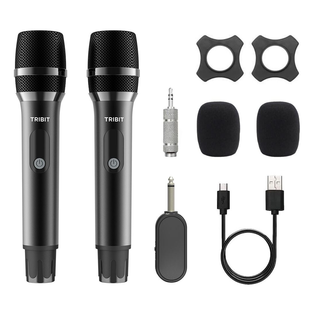 Tribit Wireless Two Microphone System with Dual-Channel Receiver Compatible with Blast 2 (Category: Microphones) located in Las Pinas. Submitted by techsmartph (Listing ID 1393530789, Image 2). Description: * Easy to use: Plug it in, and you’re ready to belt out tunes * Long-lasting battery for singing all night: Keep the party rolling all night with up to 40 hours of microphone battery life* (*The digital wireless dongle battery life is 12hrs.) 