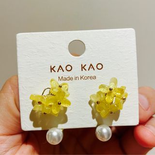 韓國 Kao Kao 花花 珠珠 耳環 Korea ear ring64193274229635110