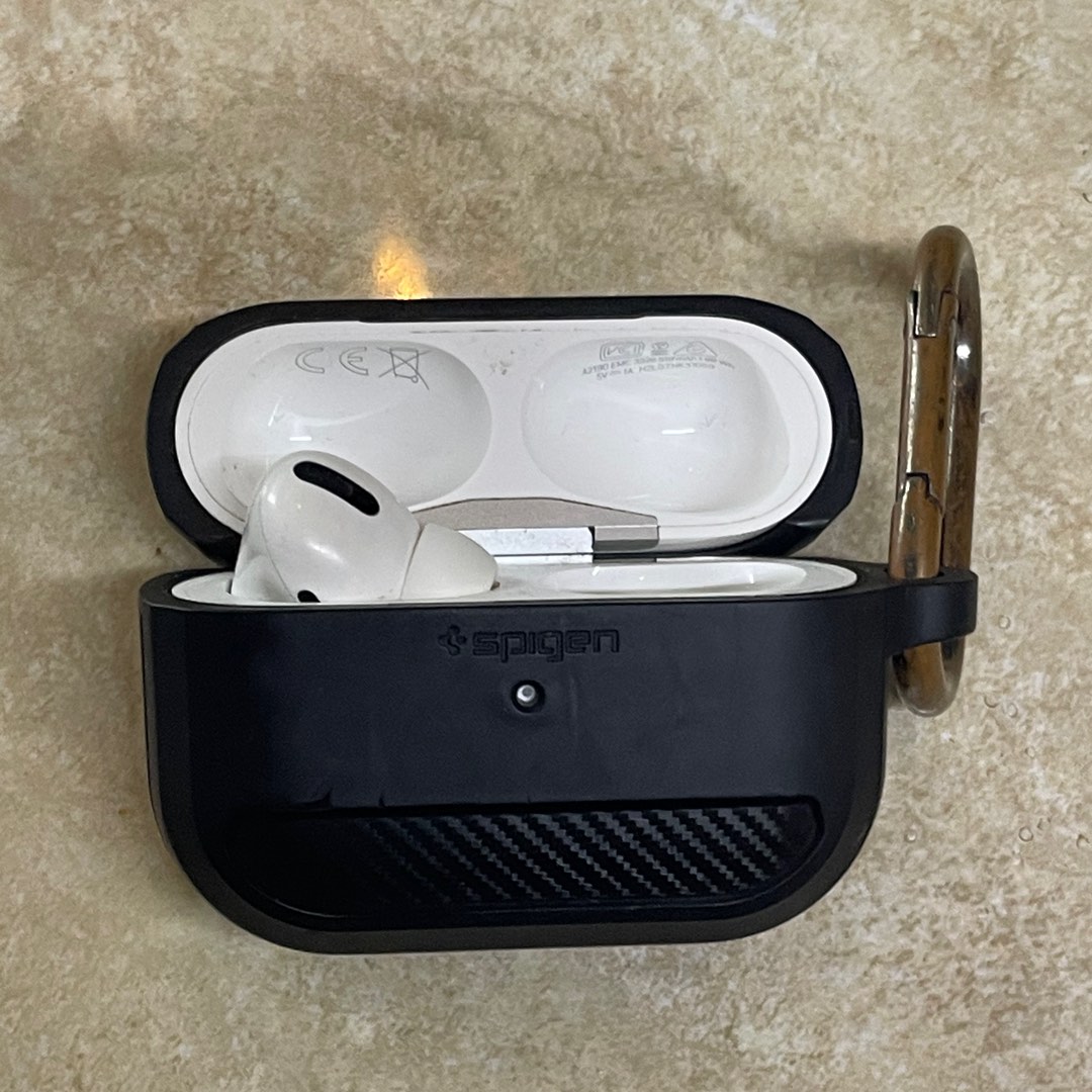 Apple AirPods Pro Left Side (1st Gen) and Spigen Case, Audio, Earphones
