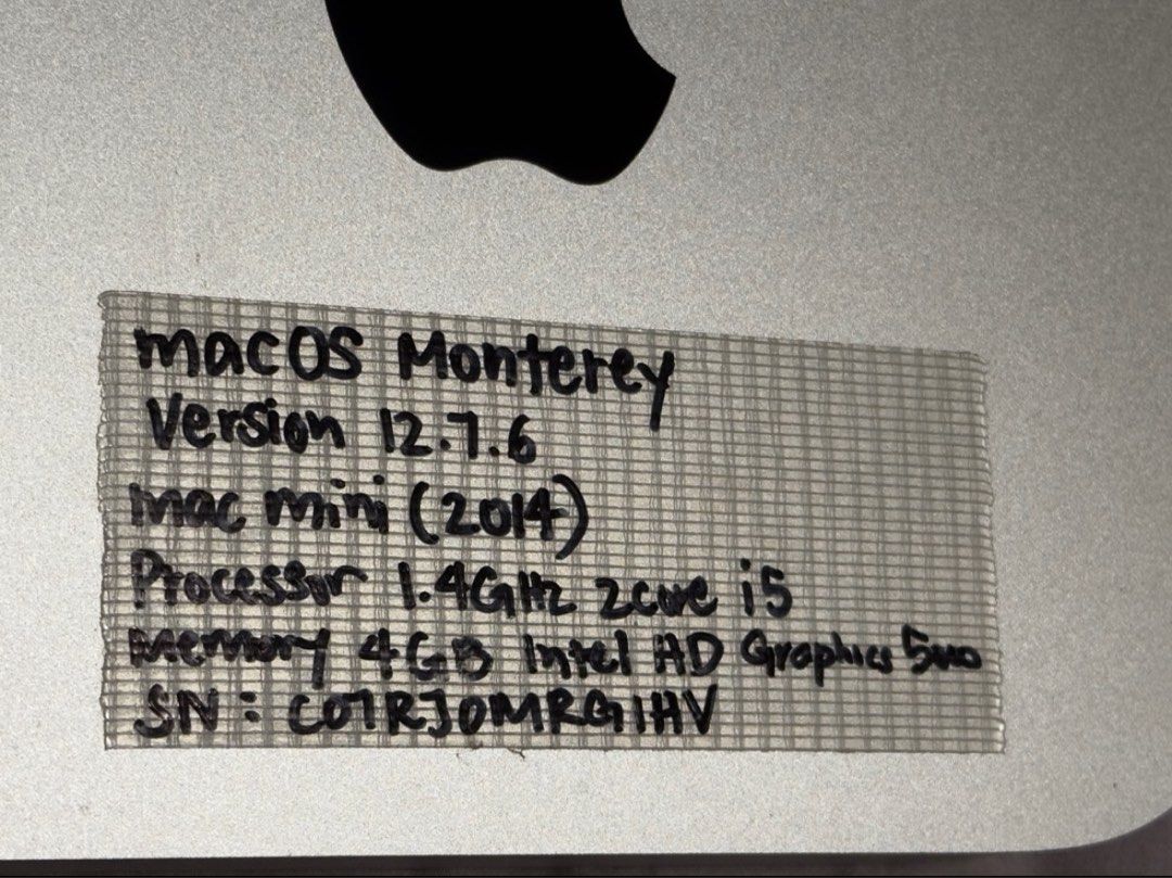 Apple Mac Mini (2014) - macOS Sierra & Monterey65605751012482111