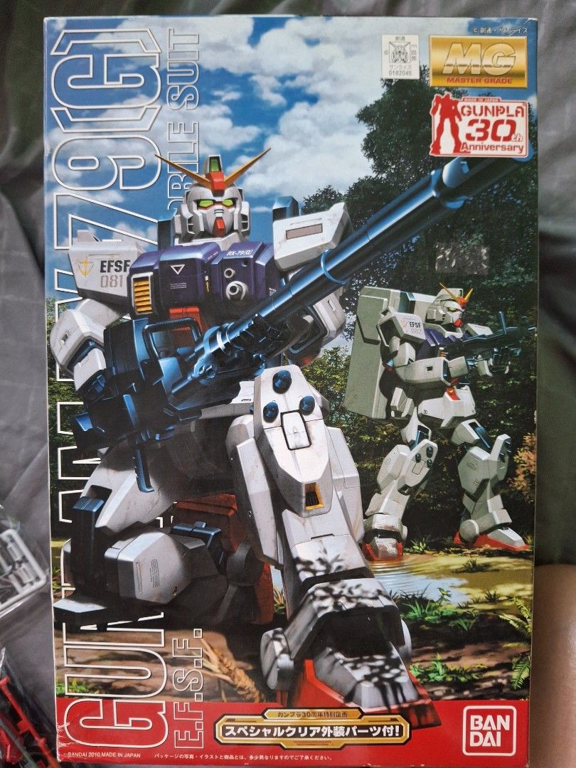 Bandai MG 1/100 RX-79(G) Gundam Model Kit (Category: Gundam Model Kits) located in Singapore. Submitted by warmdragon_896411 (Listing ID 1390286527, Image 3). Description: - MG RX-79(G) Gundam model kit. 30th Anniversary. - Box a bit run down. - Completed model shown on box - Please refer to images for details price is fix so don't ask for discount. .