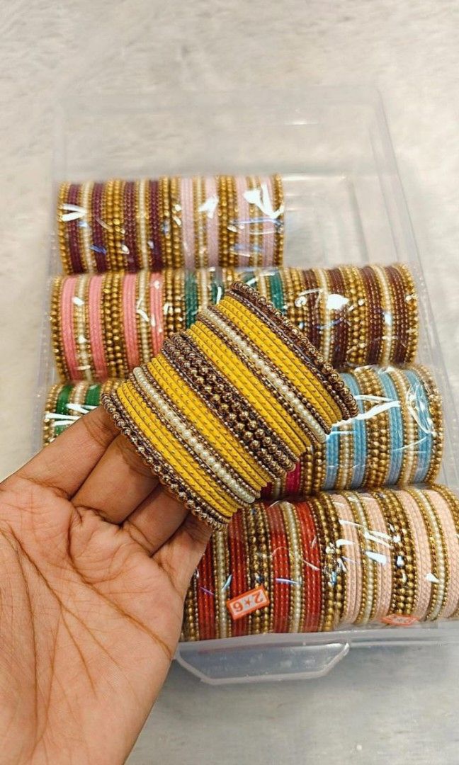 Bangles set (Category: Other Accessories) located in Singapore. Submitted by pipo23 (Listing ID 1390308384, Image 1). Description: A BEAUTIFUL COMBO WITH 12 COLOURS 12 SET BOX AVAILABLE IN SIZE 2.2 TO 2.10 BEST OF BEST QUALITY PRE ORDER : 2 WEEKS ARRIVAL Full box DEMANDING Best of best boxes.