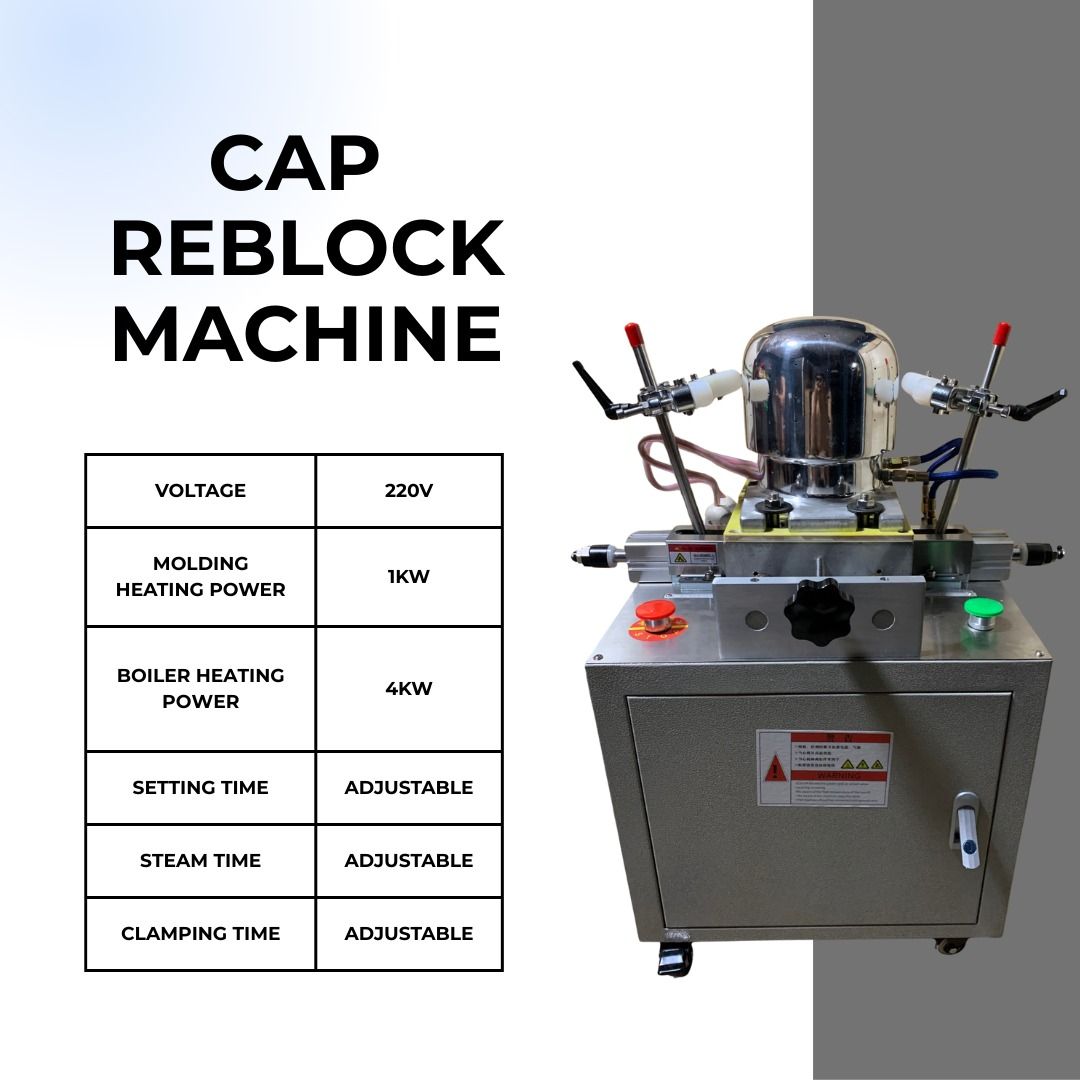 CAP IRONING MACHINE / CAP REBLOCK MACHINE / MACHINE ON HAND! 220V ...