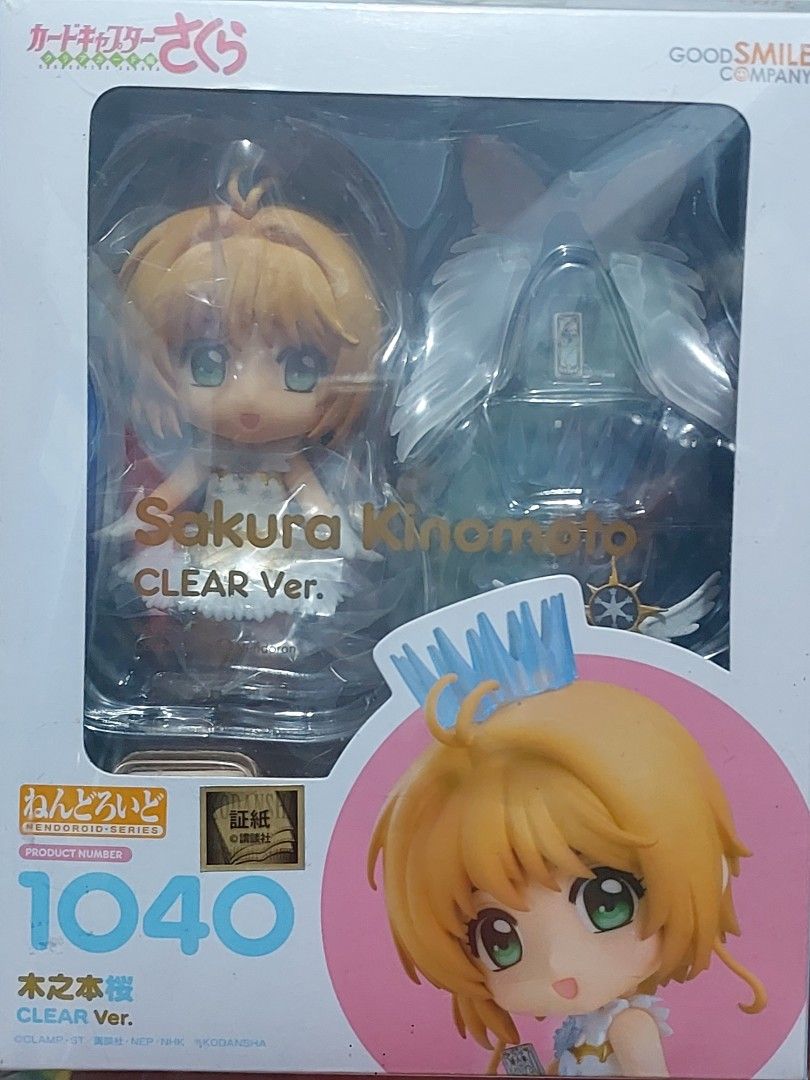 Cardcaptor Sakura Clear Ver. Nendoroid # 1040 (Category: Designer & Blind Box Toys) located in Manila. Submitted by strshn (Listing ID 1390232408, Image 1). Description: Letting go of this nendo... Comes with a protector thus there's little to none dents on the box... BIB condition but never displayed. Feel free to message me if you're interested 🥰.