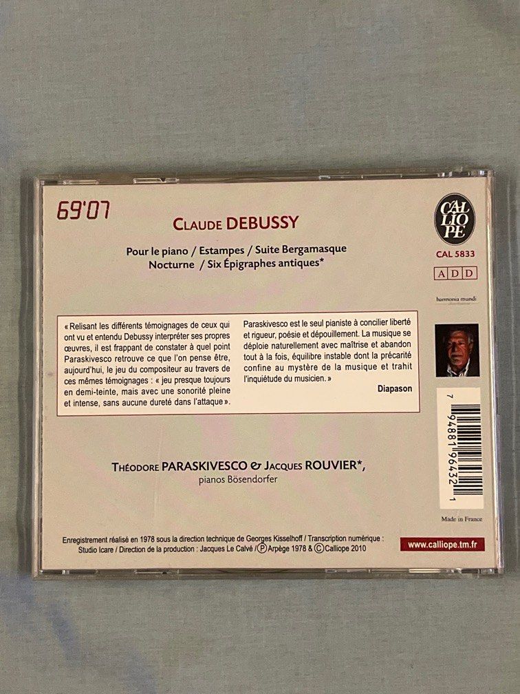 Claude Debussy - Assorted Works CD (Category: CDs & DVDs) located in Makati City. Submitted by abrightersummerday (Listing ID 1390370459, Image 2). Description: .