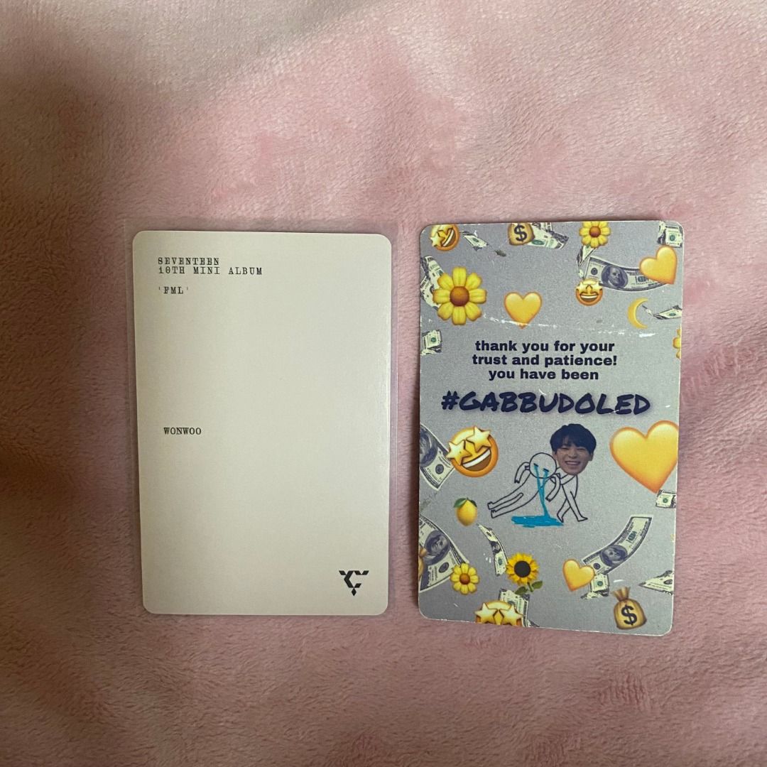 FREE! OFFICIAL Wonwoo Photocard | FML Carat Version Album Carver NRPC ...