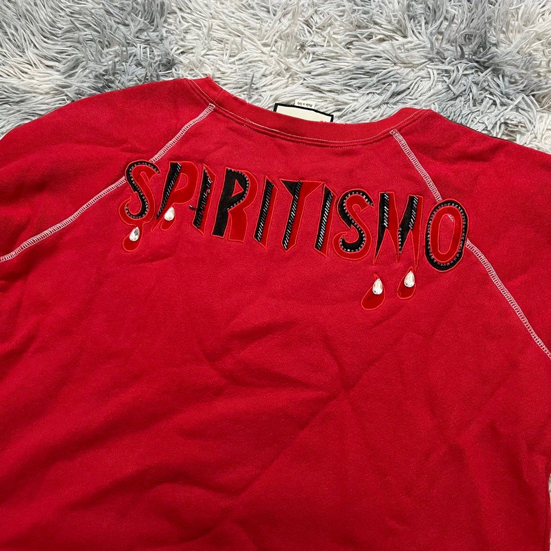 Gucci Spiritismo Sweatshirt Authentic (Category: Luxury Apparel) located in Dumaguete. Submitted by dgte.grails (Listing ID 1390336177, Image 2). Description: Gucci Spiritismo Sweatshirt Authentic 23 width 25.5 length Good as new 3000+sf Pm.