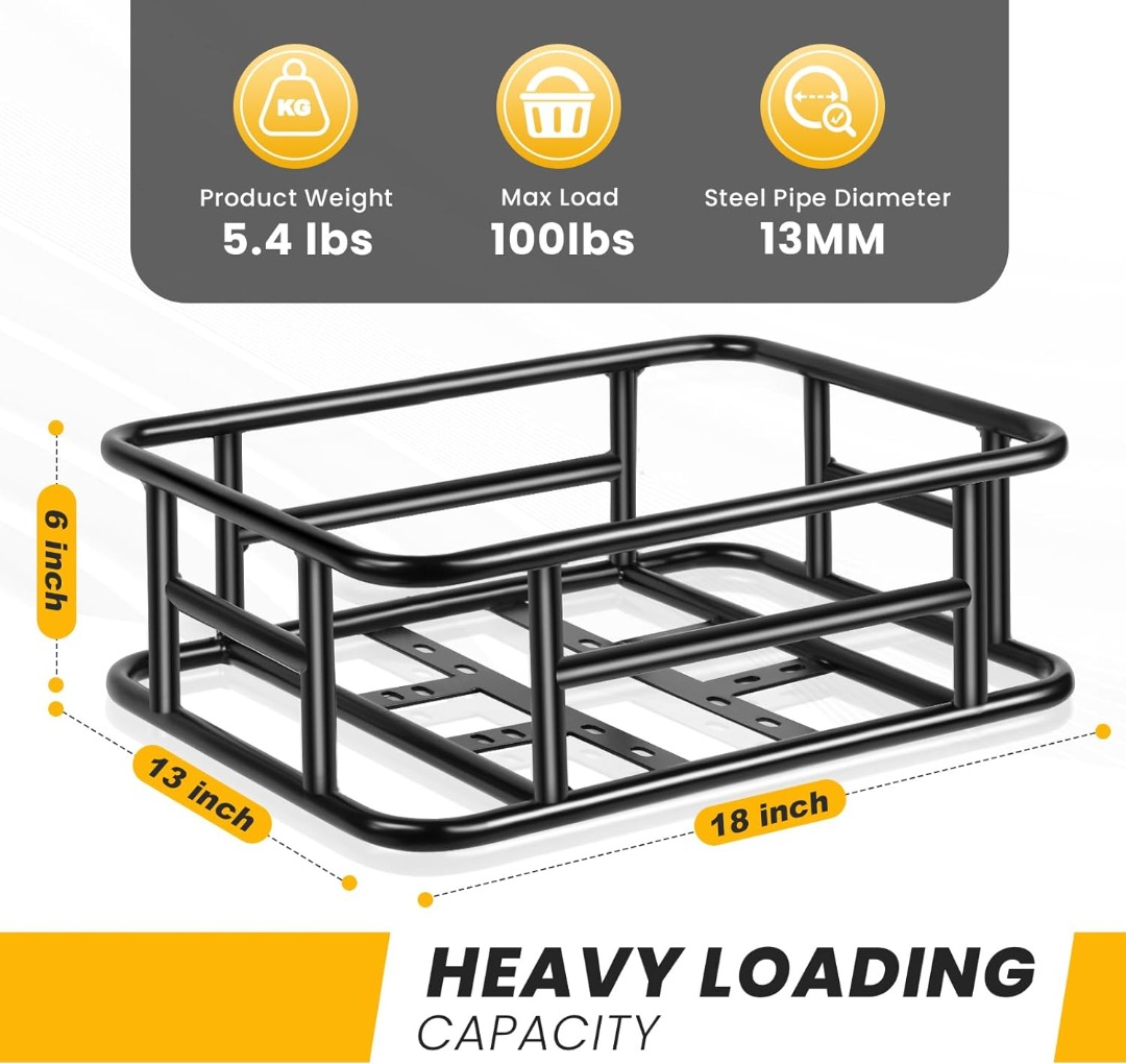 Heavy Duty E Bike Rear Basket from Amazon - USA, Motorbikes, Motorbike ...