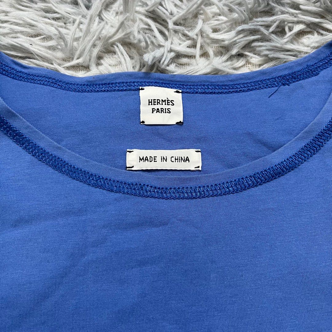 Hermes Shirt (Category: Luxury Apparel) located in Dumaguete. Submitted by dgte.grails (Listing ID 1390335895, Image 3). Description: Hermes shirt 21 width 25 length Excellent condition Small slice check last photo 1500+sf Pm.