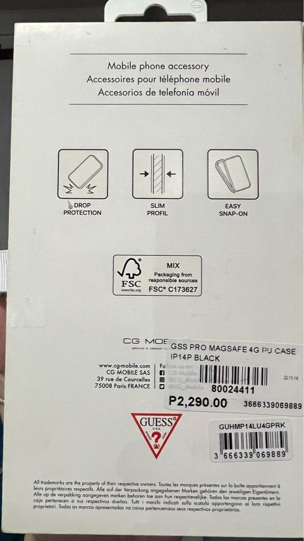 Iphone 14 pro Guess Case (Category: Cases & Sleeves) located in Manila. Submitted by beas30 (Listing ID 1390350120, Image 2). Description: Iphone 14 pro Guess case.