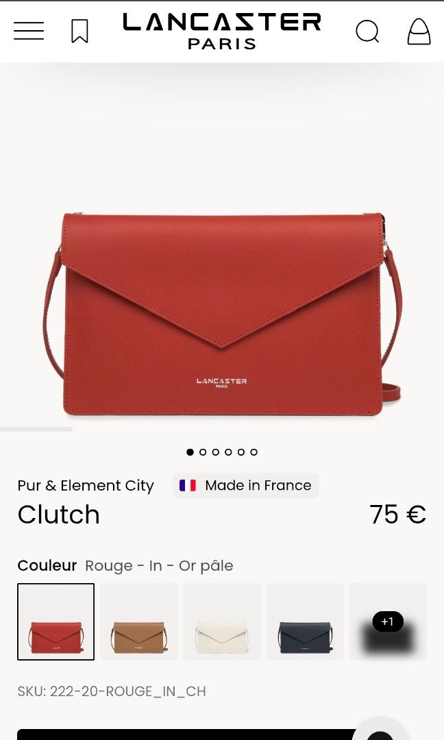 MAGENTA ENVELOPE CLUTCH BAG | LANCASTER PARIS (Category: Luxury Bags & Wallets) located in Manila. Submitted by lasera (Listing ID 1390345673, Image 3). Description: negotiable - originally bought for 5k.