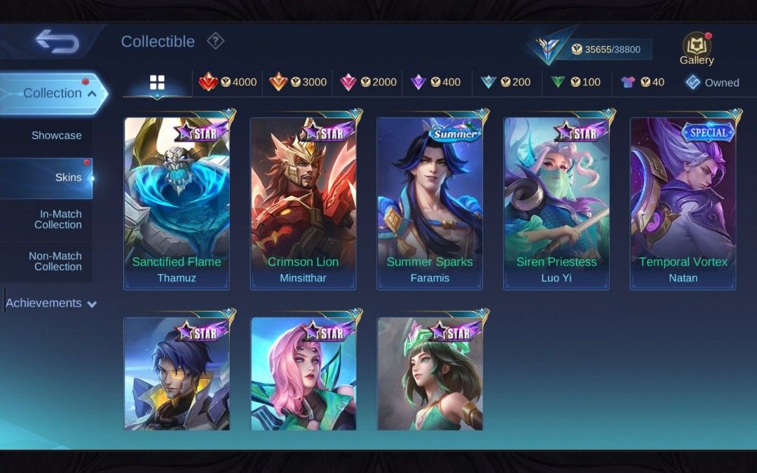 Mobile Legend Gaming Account Upgraded (Category: In-Game Products) located in Quezon City. Submitted by elvsrab (Listing ID 1390384222, Image 2). Description: ML Account — Epic III (still negotiable) Highlights ✨ Condition: Clean account, no bans Rank: Epic III Diamonds: 501 Skins: 129 Key skins & items: - Hayabusa – Kakashi Hatake (Naruto collab) - Su-You – Sasuke Uchiha (Naruto collab) - Multiple Naruto-themed loading/avatar/recall effects & st