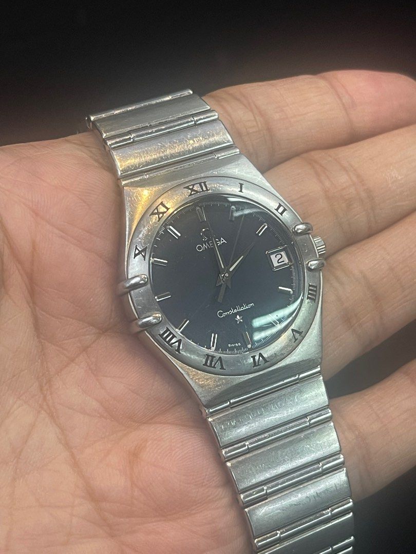 OMEGA Constellation Quartz 396.1201 Men's Watch (Category: Luxury Watches) located in Taguig. Submitted by mluxeph (Listing ID 1390281177, Image 3). Description: OMEGA Constellation Quartz 396.1201 Men’s Watch Gender: Men’s Reference #: 396.1201 / 1532 Year Model: 1998 Movement: Quartz Case Size: 34mm Case Material: Stainless steel Strap Size: 6” / 7.5” (with face) Crystal: Sapphire Water Resistance: 50m Dial Type/Color: Analog / Black Calendar: 