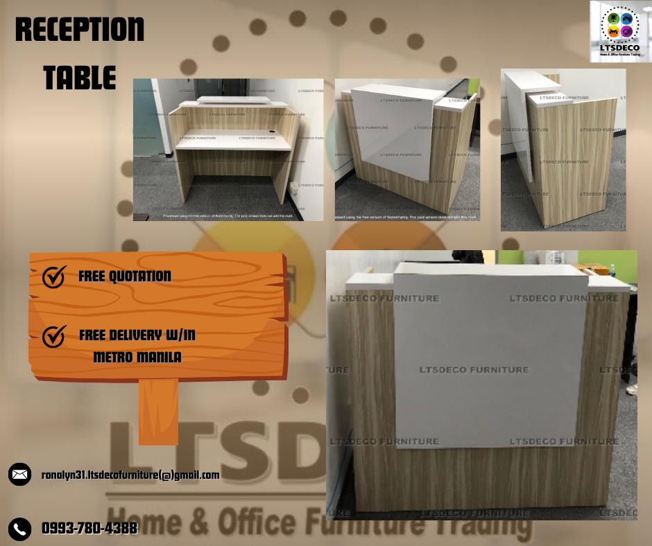 RECEPTION TABLE COUNTER TOP TABLE OFFICE PARTITION, Furniture & Home ...