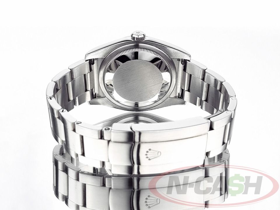 Rolex Oyster Perpetual 36 (Category: Luxury Watches) located in Quezon City. Submitted by luxury_by_n-cash (Listing ID 1390263545, Image 2). Description: N-Cash Pawnshop "Instant Cash for Bags, Watches, Cars, and Electronics" https://www.ncash-pawnshop-philippines.com/ Rolex Oyster Perpetual 36 Ref. 116000 36mm steel case Silver dial 2013 9 out of 10. Excellent condition Watch comes with international guarantee card, booklets, leather card sleeve