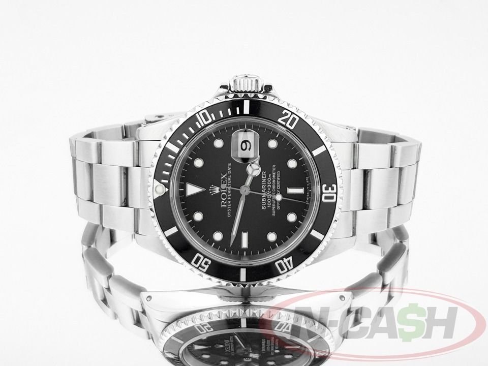 Rolex Submariner Date Steel Black Dial (Category: Luxury Watches) located in Quezon City. Submitted by luxury_by_n-cash (Listing ID 1390253122, Image 1). Description: N-Cash Pawnshop "Instant Cash for Bags, Watches, Cars, and Electronics" https://www.ncash-pawnshop-philippines.com/ Rolex Submariner Date Black Dial Ref. 16610 40mm Collector’s set (period-correct inclusions) 1992 9.5 out of 10 Watch comes with Rolex guarantee certificate, booklets,