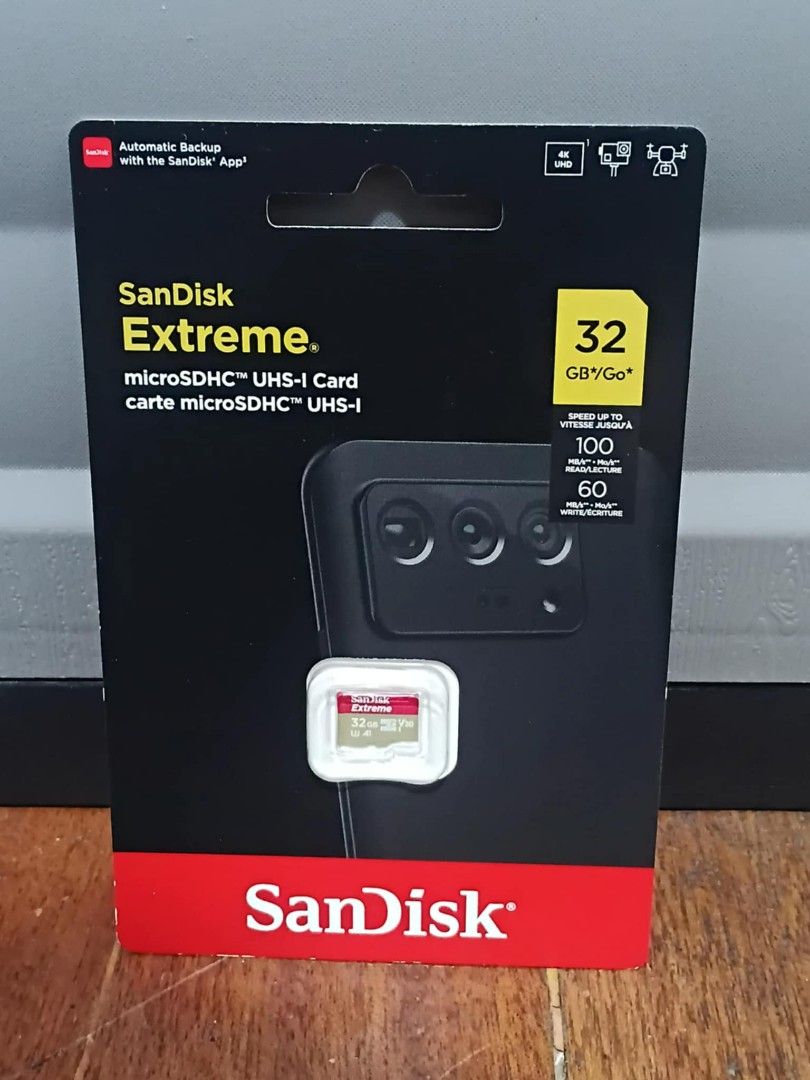 SanDisk Extreme microSD Cards (Category: Hard Disks & Thumbdrives) located in Manila. Submitted by chinggayg.190 (Listing ID 1390308255, Image 2). Description: SanDisk Extreme microSD Cards – Various Capacities Brand new, sealed packs. Sizes: 32GB, 64GB, 128GB, 256GB, 400GB, 1TB High-speed performance – ideal for 4K video, apps, and file storage. Compatible with Android, cameras, drones, etc. Prices vary by capacity (amount posted refer to 32gb o