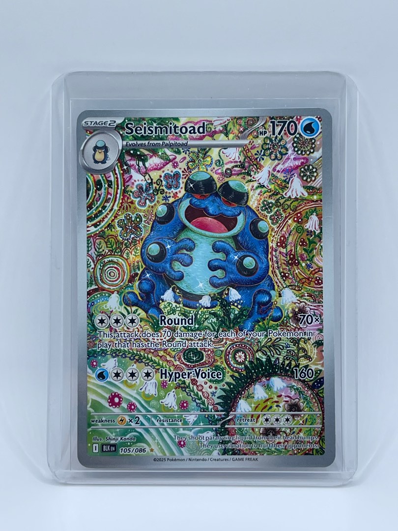 Seismitoad 105/086 Illustration Rare Shinji Kanada Pokemon Black Bolt ...