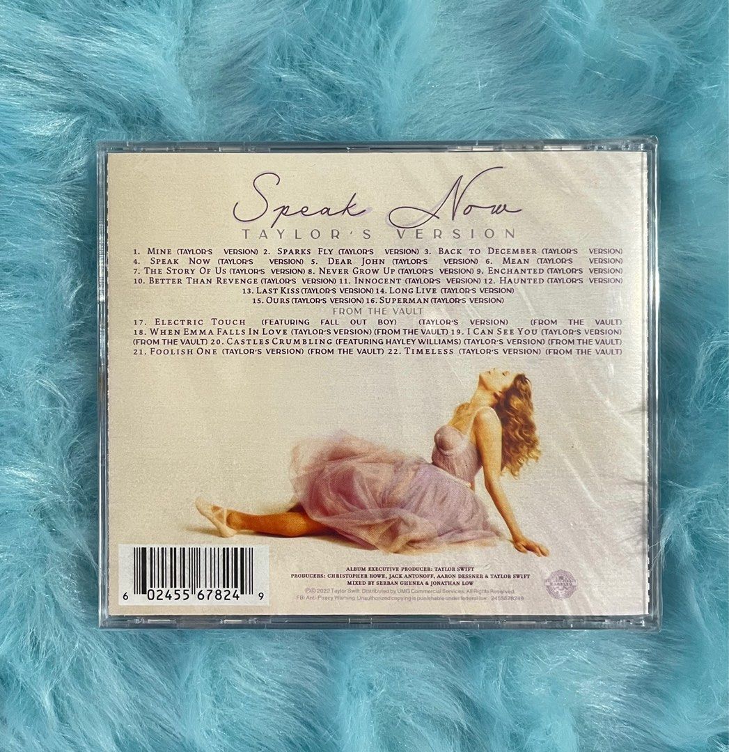 Speak now (Taylor's Version) - Taylor Swift CD (Category: CDs & DVDs) located in Dasmarinas. Submitted by ohsnaprecords (Listing ID 1390355583, Image 2). Description: Mode of Payment: Gcash/Paypal Mode of Delivery: JNT/GGX Shoulder po ng buyer ang shipping fee. Interested? Dm me.