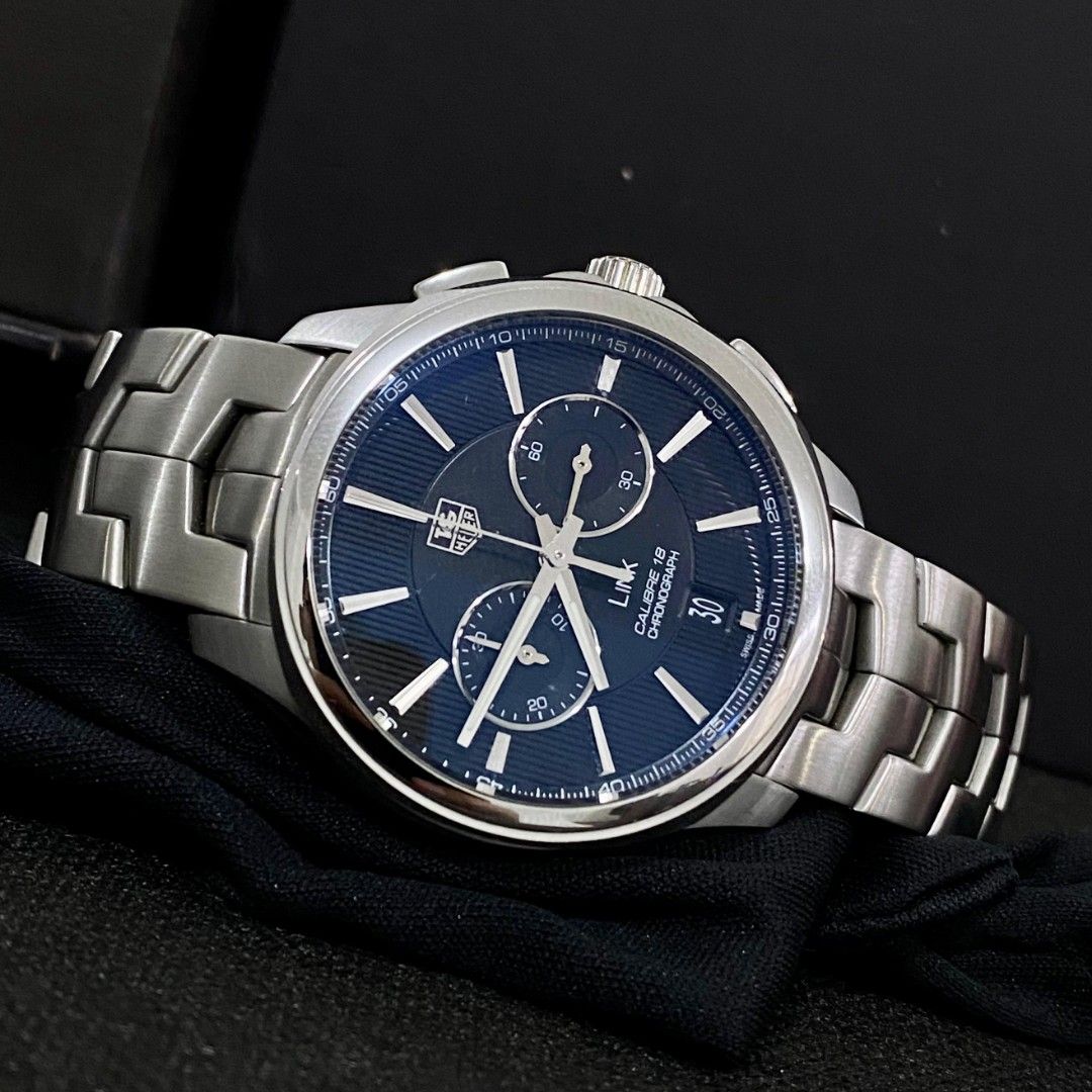 Stainless Steel Cat2110 TAG Heuer Link Calibre 18 Double Chrono
