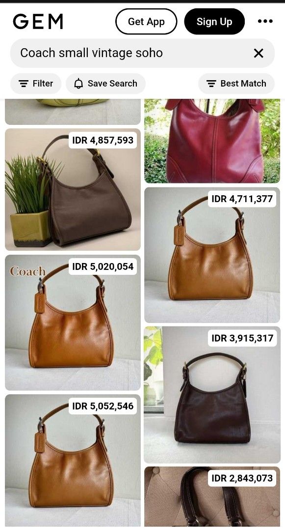 Tas Vintage Coach Soho Mini Satchel 4106, Fesyen Wanita, Tas