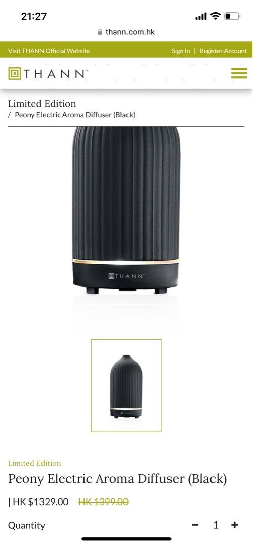 thann diffuser （分類：空氣清新機及抽濕機）位於 Hong Kong。 由 gamjaatang 提交（商品編號 1390247883，圖片 3）。簡介： 。