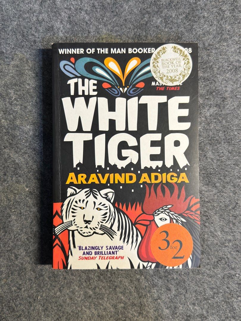 THE WHITE TIGER by Aravind Adiga (Category: Storybooks) located in Kawit. Submitted by thenookofeli (Listing ID 1390352627, Image 1). Description: [PRELOVED OG] MOP: Gcash or Bank Transfer MOD: J&T, Lalamove or LBC LOC: Kawit,Cavite 🌸 These are preloved books but in good condition/intact pages. Please expect some minimal flaws such as foxing, tanning and other signs of usage. 🌸Willing to provide videos and more photos for condition check. 🌸 Pl