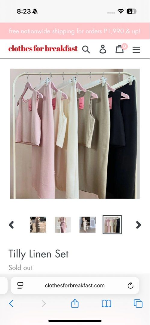 Tilly Linen Set (Category: Sets or Coordinates) located in Manila. Submitted by discel (Listing ID 1390351159, Image 2). Description: Sold out na sa Website, Tilly Linen Set.