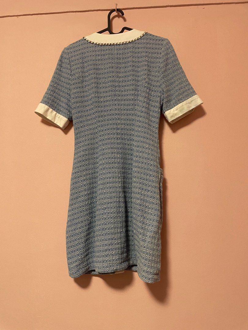 Vera Moda Tweed Denim dress (Category: Dresses) located in Manila. Submitted by tineejoy (Listing ID 1390302496, Image 2). Description: Size Small RFS: Doesn’t fit me anymore Location: Binondo, Manila MOD: Lalamove (buyer will shoulder sf; meett-ups depends on the location) or J&T Express MOP: GCash, Bank transfer .