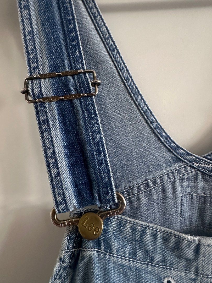 Vintage Lee sanforized denim overalls (Category: Jumpsuits) located in Paranaque City. Submitted by planetandy (Listing ID 1390270787, Image 3). Description: Good condition Width by Length: 30 x 33 Waist 30 Rfs: Decluttering.