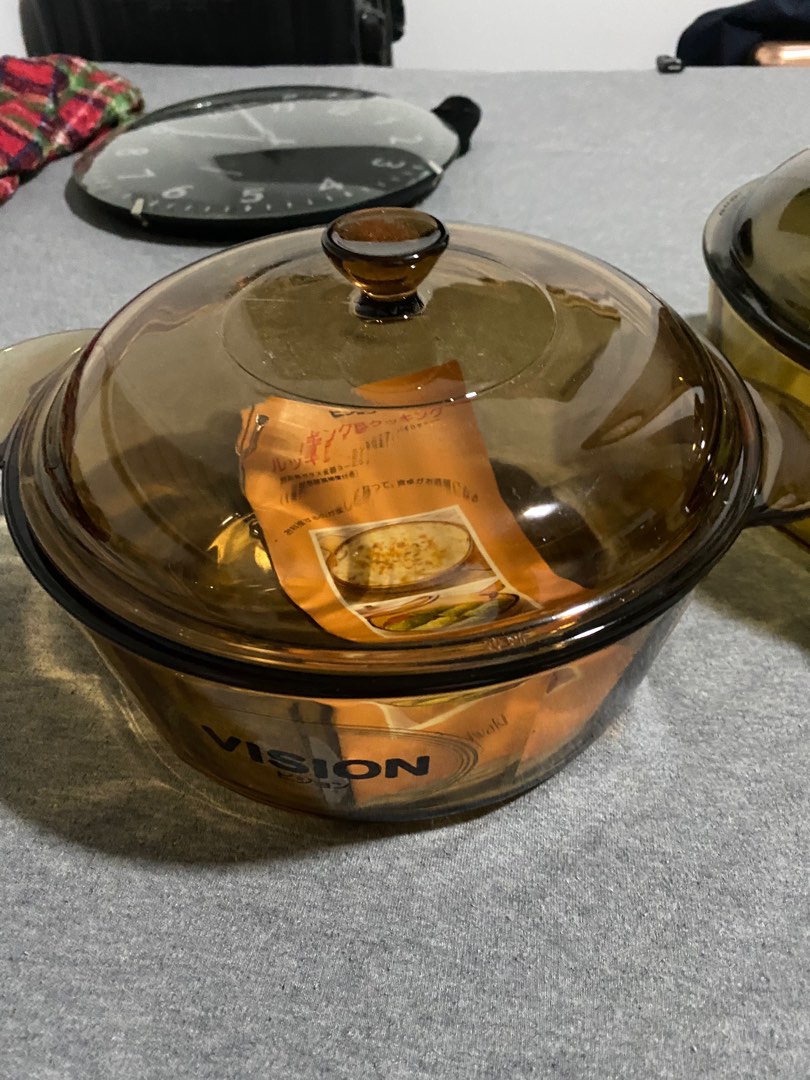 Vision Corning Glass Pots - Original - 2 sizes, Furniture & Home Living ...