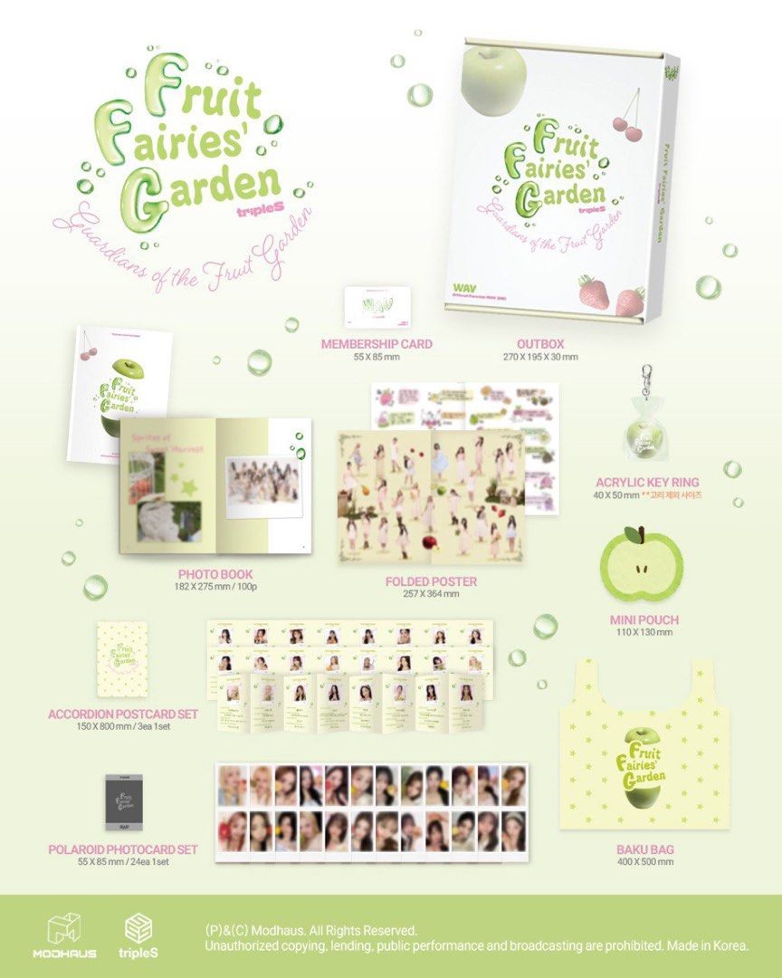 wts tripleS WAV 2nd fanclub kit ffg (fruit fairies' garden), Toys