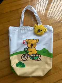 卡通小熊圖案帆布袋64236132819329110