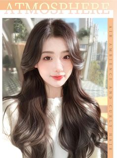 大波浪假髮（棕黑中分卷+髮網）64246337251714110