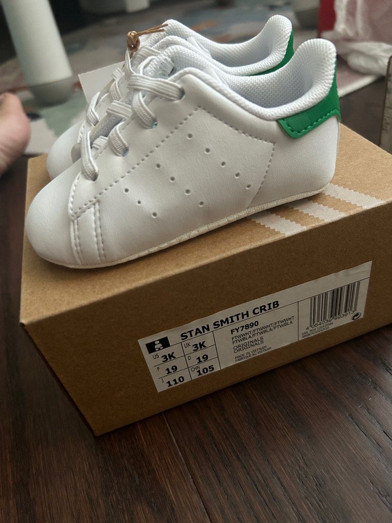 Adidas Stan Smith Crib Baby Shoes Size 3K, Babies Kids, Babies