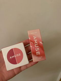 Amuse Bebe Tint 01 Boksoonga Love +Lip &Cheek Balm 04 Grape Balm64204534717314110