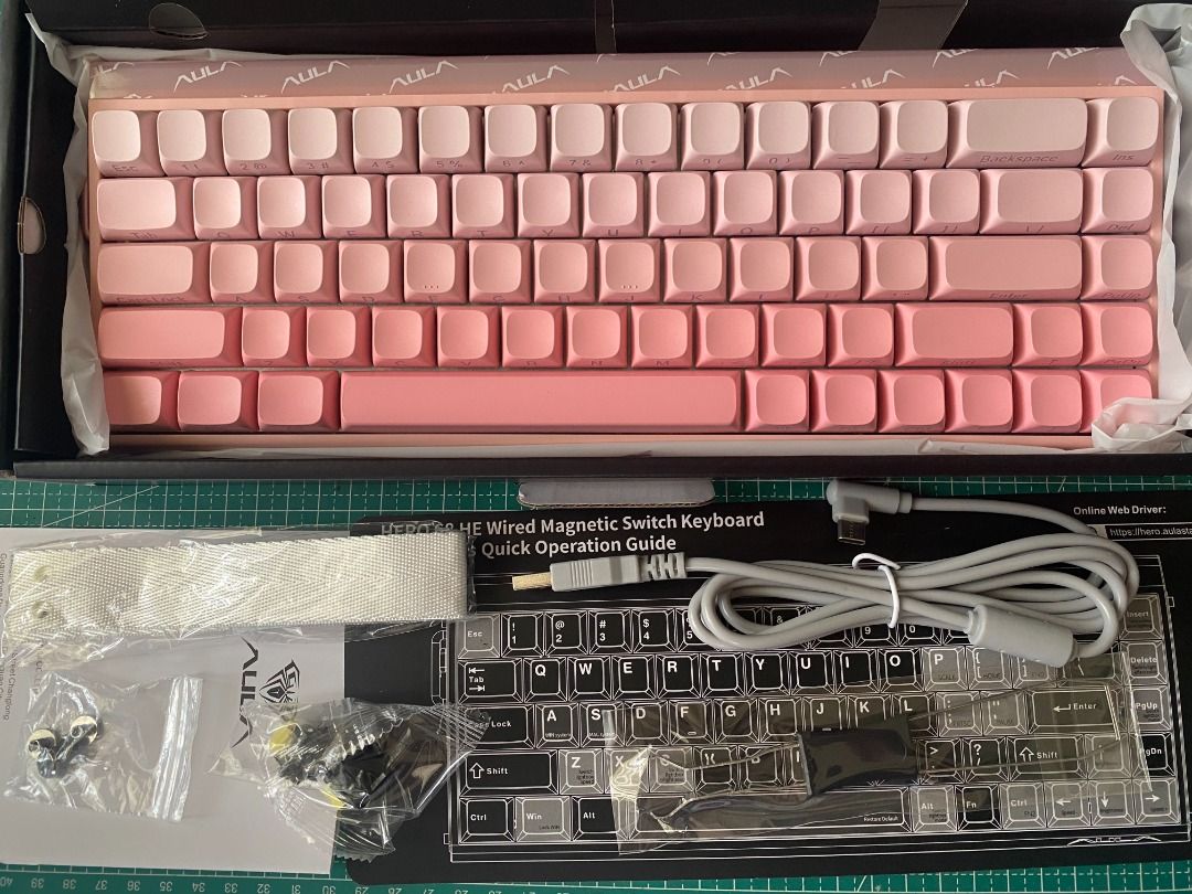 AULA HERO 68 HE Black Emperor Axis Magnetic Switch Mechanical Keyboard ...